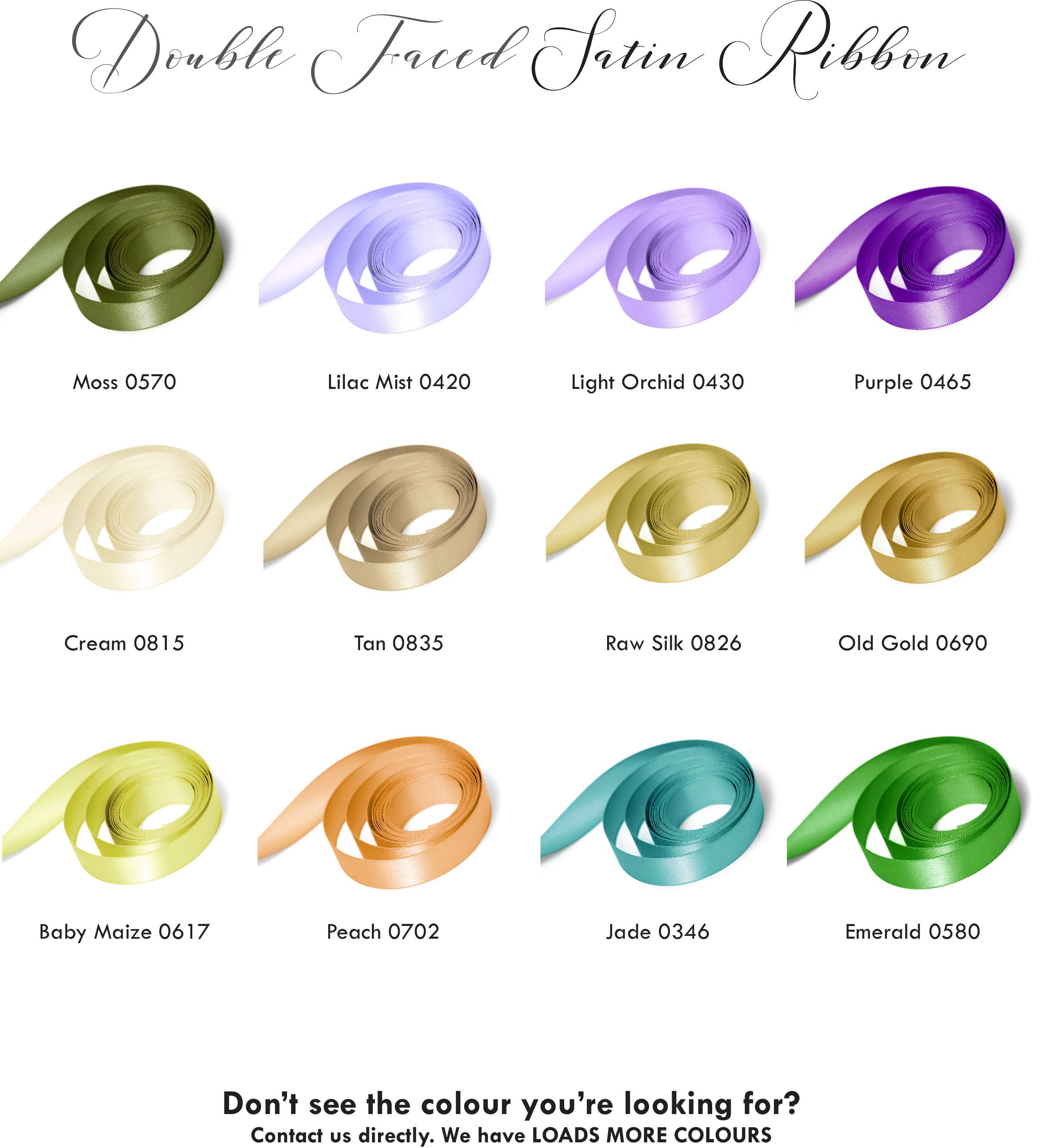 Double Faced Satin Ribbon  Bulk Bolts – QUEEN & GRACE