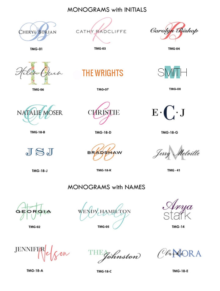STYLISH MONOGRAMS | Flat Panel Cards - [product_type] - Queen & Grace