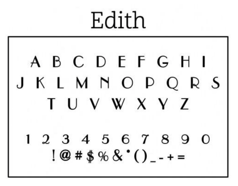 Edith Return Address Stamp
