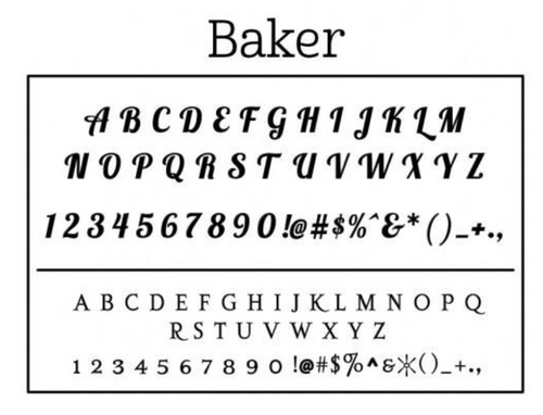 Baker Return Address Stamp