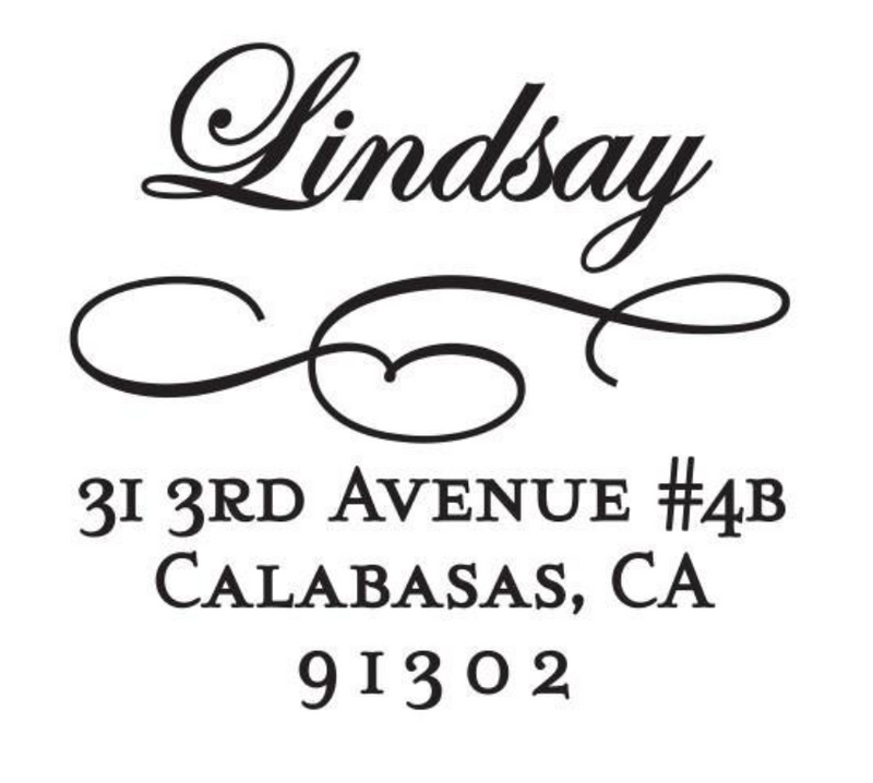 Lindsay Return Address Stamp