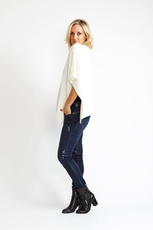 Cashmere Poncho | Cream
