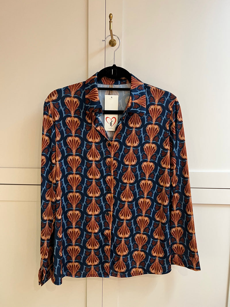 Ladies Blouse | Blue Fans