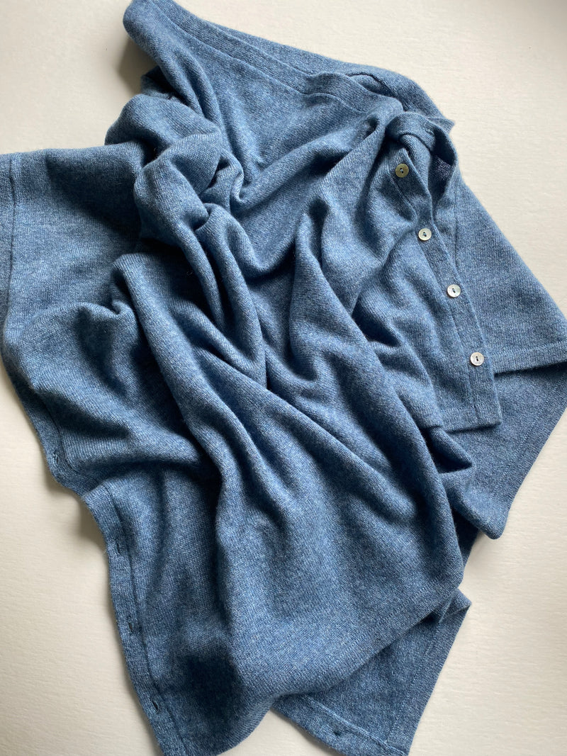 Cashmere Poncho Denim Blue | Jeans