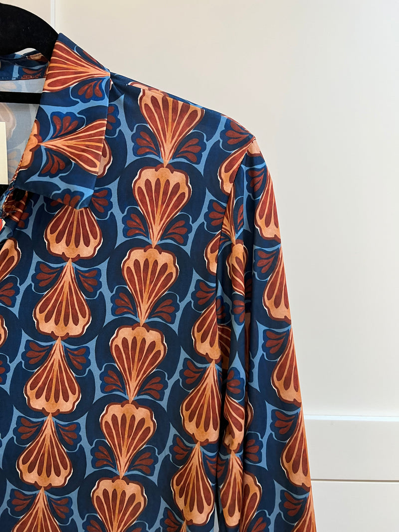 Ladies Blouse | Blue Fans