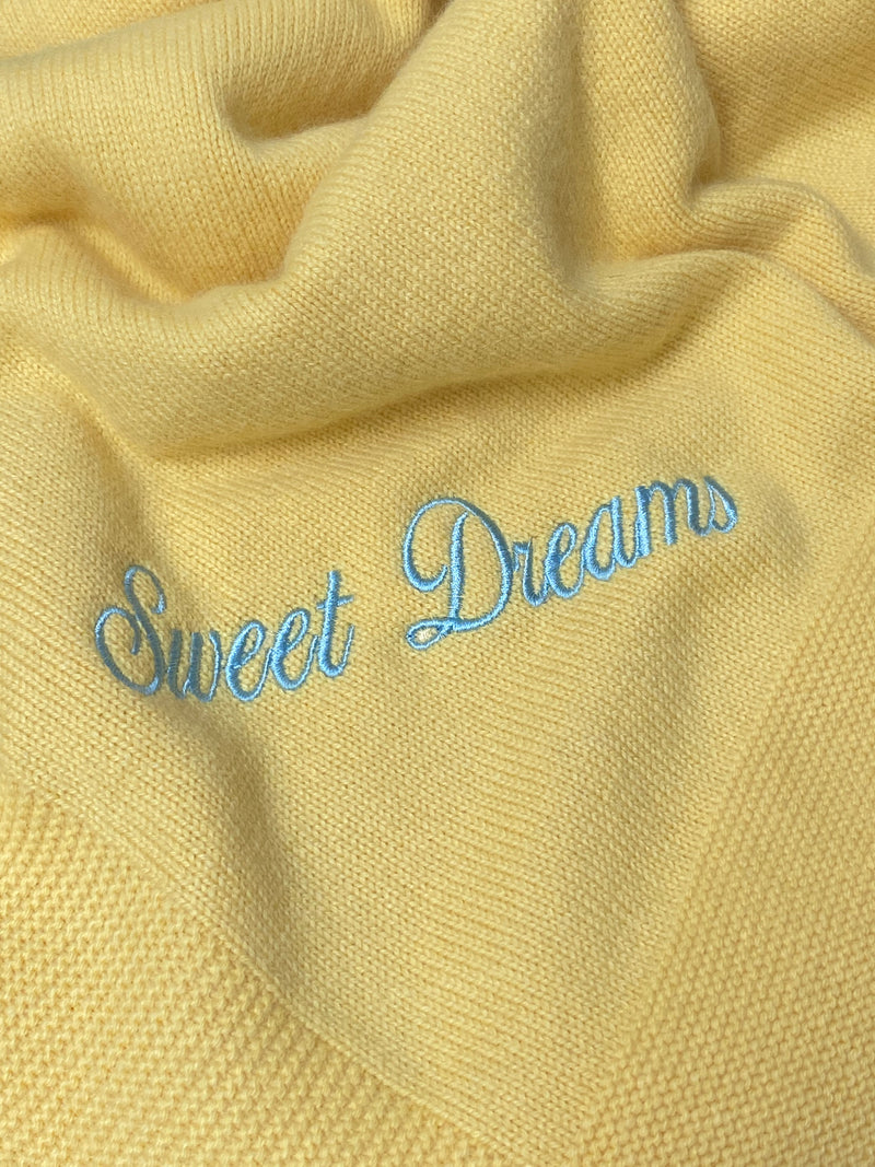 Cashmere Blend Baby Blanket | Yellow