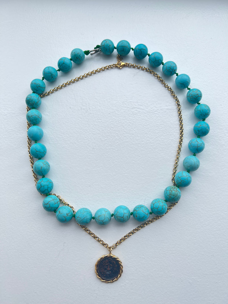 Italian Coin Necklace |  Megan 3