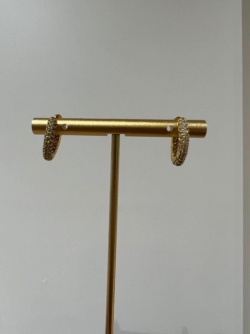 Swarovski Gold Hoop Earrings