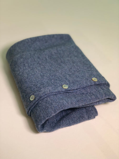 Cashmere Poncho Denim Blue | Jeans