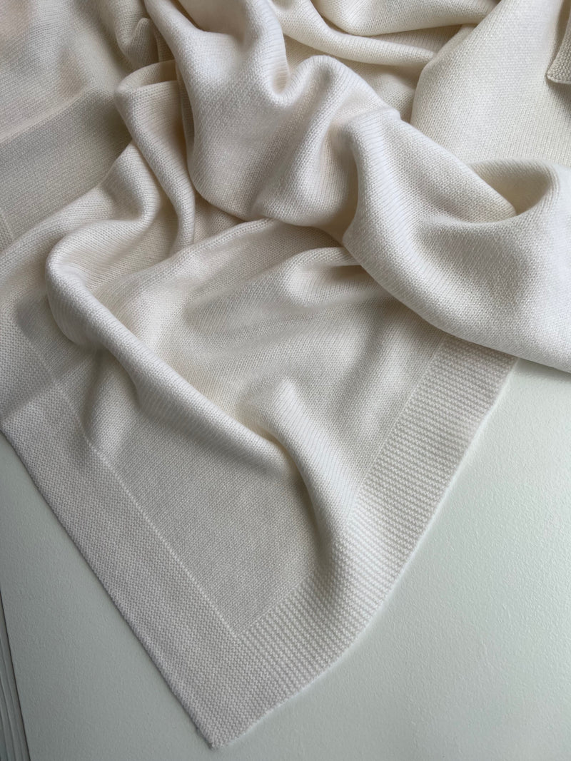 100% Cashmere Baby Blanket | Cream