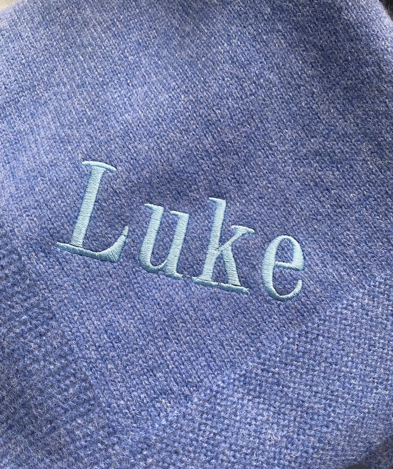 Cashmere Baby Blanket | Denim Blue