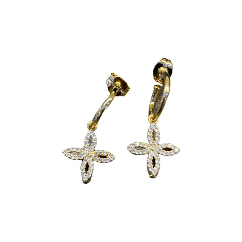 lv flower earrings