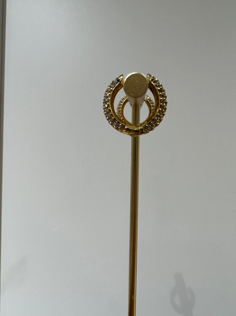 Swarovski Gold Hoop Earrings