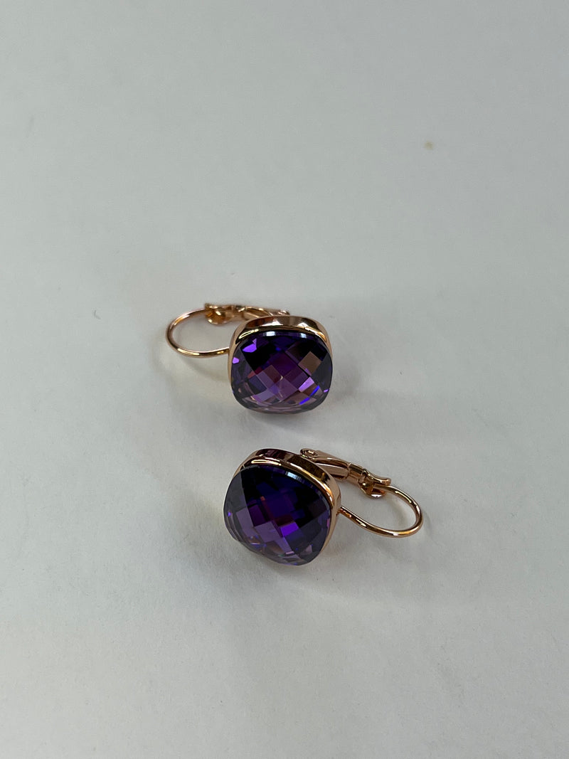 Choker Cut Earrings | Amethyst