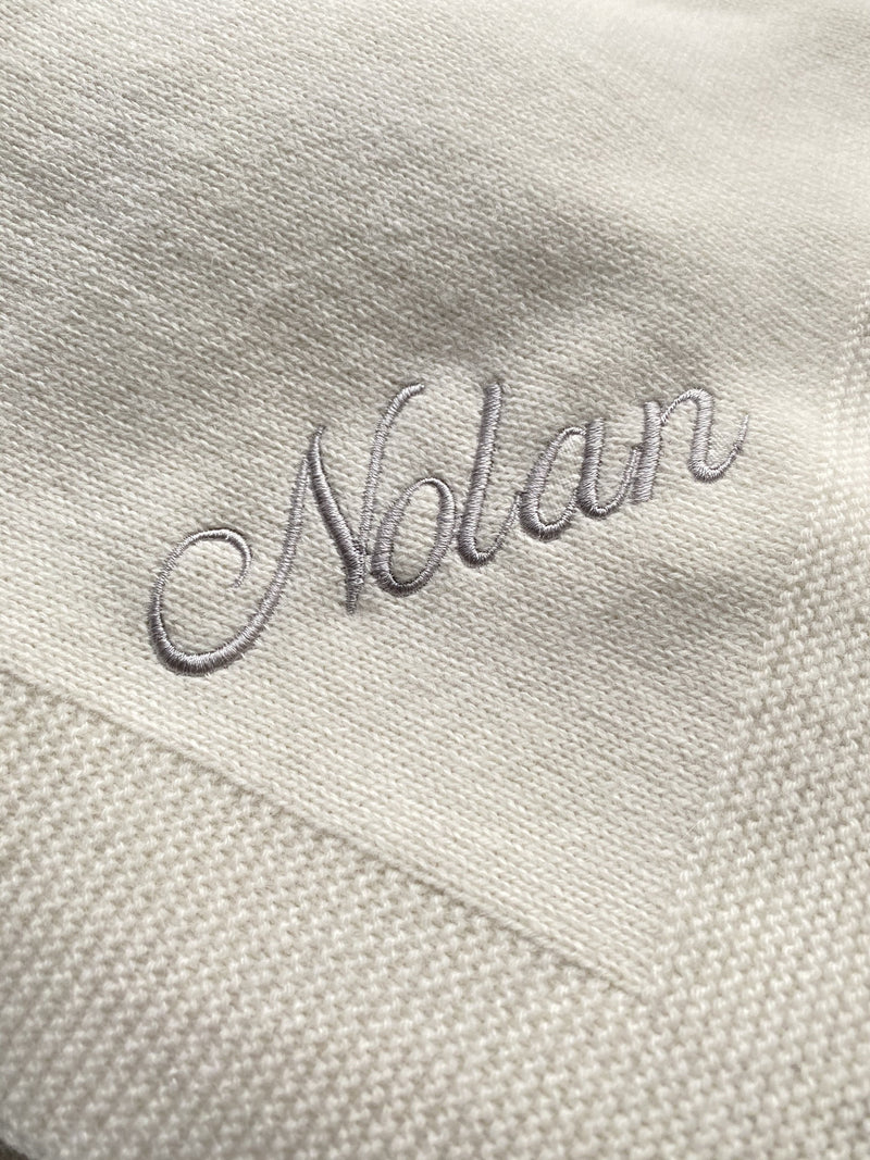 100% Cashmere Baby Blanket | Cream