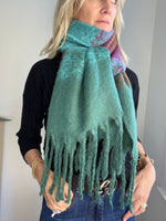 Scarf Turquoise, Purple and Green