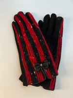 Ladies Gloves | Red Stripe