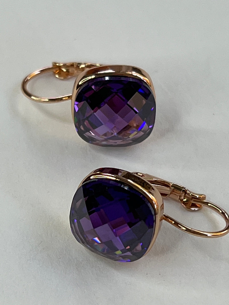 Choker Cut Earrings | Amethyst