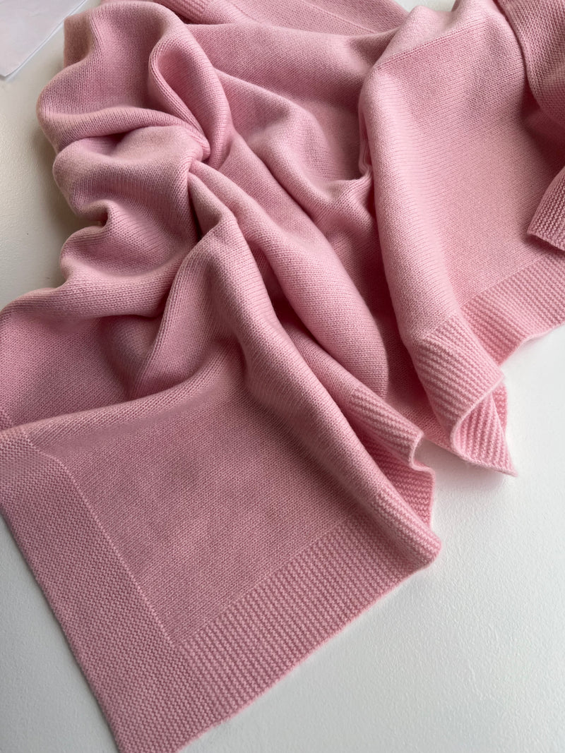 Pink cashmere throw blanket sale