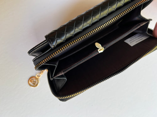 Ladies Woven Wallet | Black