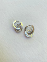 Double Ring Earrings | Silver