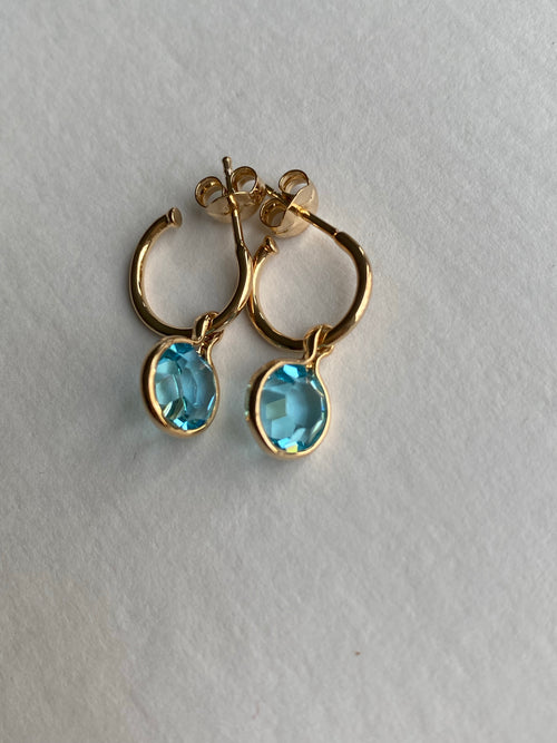 Aqua Swarovski Earrings | Annabel