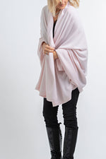 Cashmere Blanket Travel Wrap Pale Pink